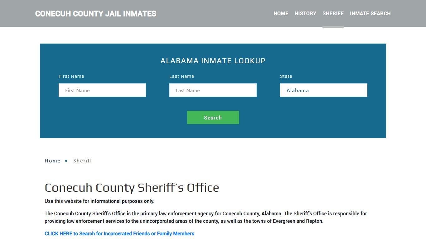 Conecuh County Sheriff, AL Arrest Warrant Lookup