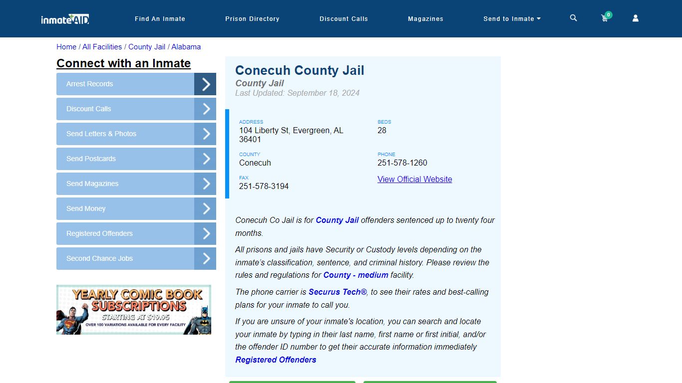 Conecuh County Jail - Inmate Locator